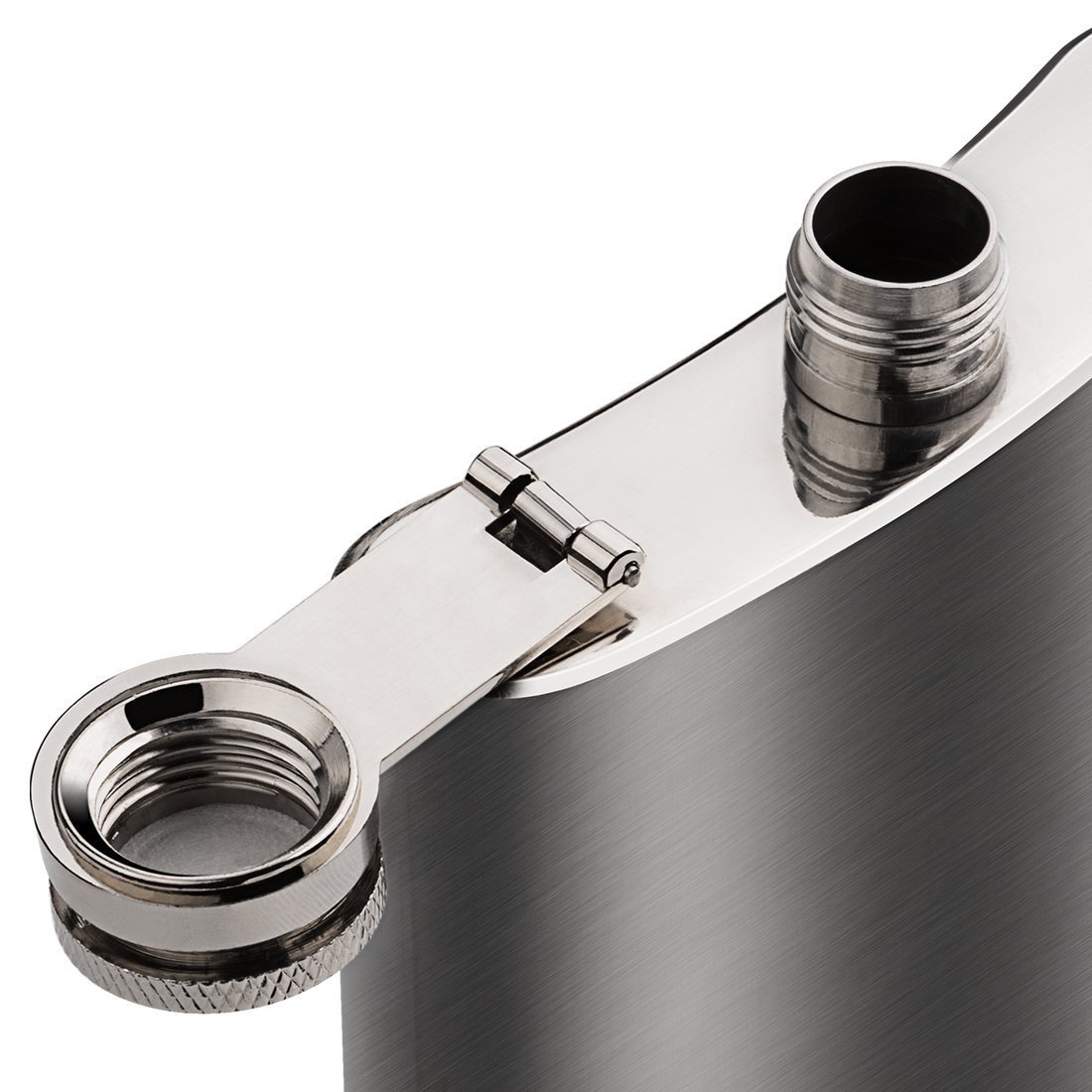 KoKeo_Store Stainless Steel Hip Flask Set with Gift Box 7oz 196ml Hip Flask with Funnel & Shot Cups Stainless Steel Hip Flask Portable Flagon Wine Bottle for Liquor/Wine/Whiskey (Silver)