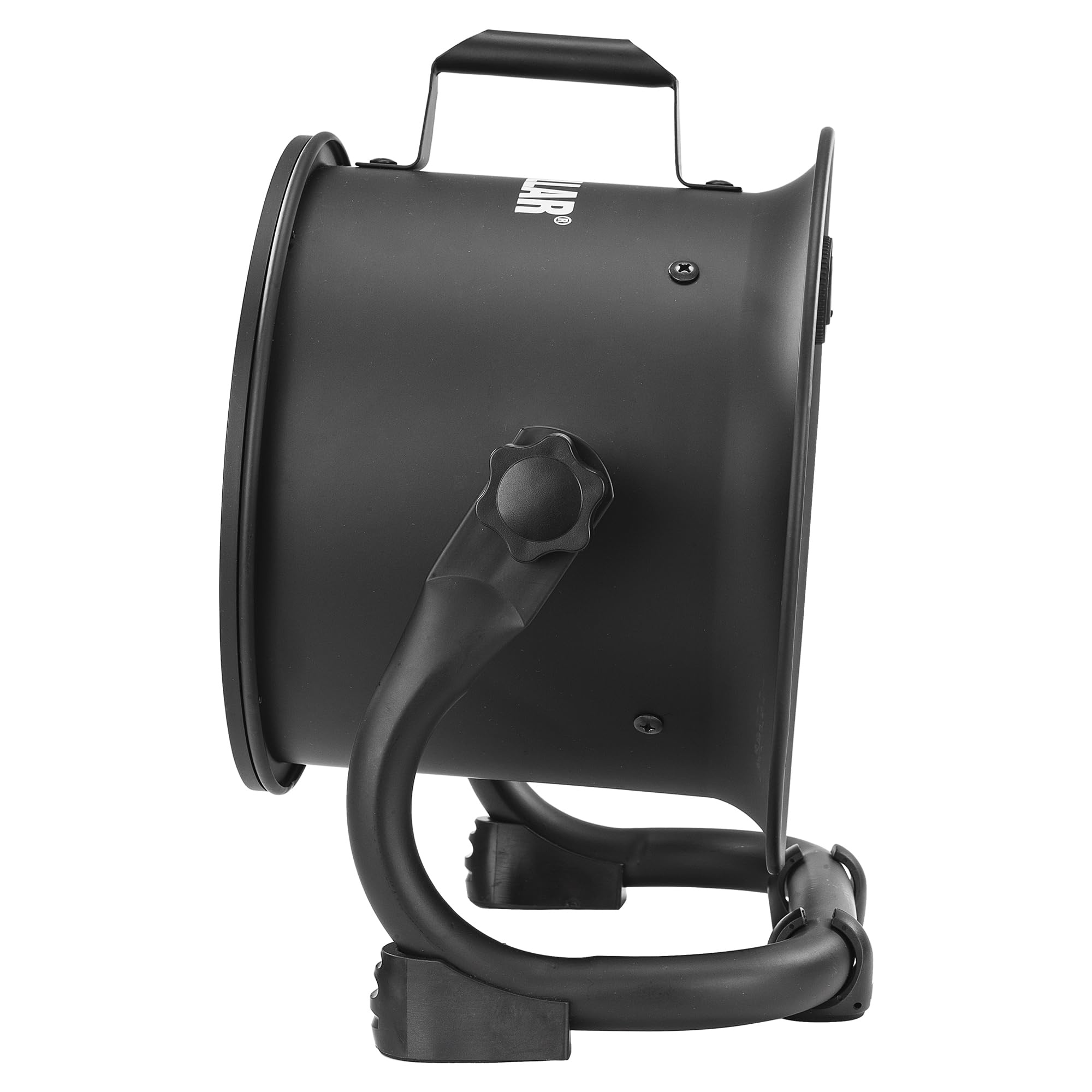 CATERPILLAR 9 Inch 940CFM 4-Speed High-velocity Industrial Drum Air Circulator Fan with 360-degree Pivoting Head and Dual Ball Bearing Motor, Black