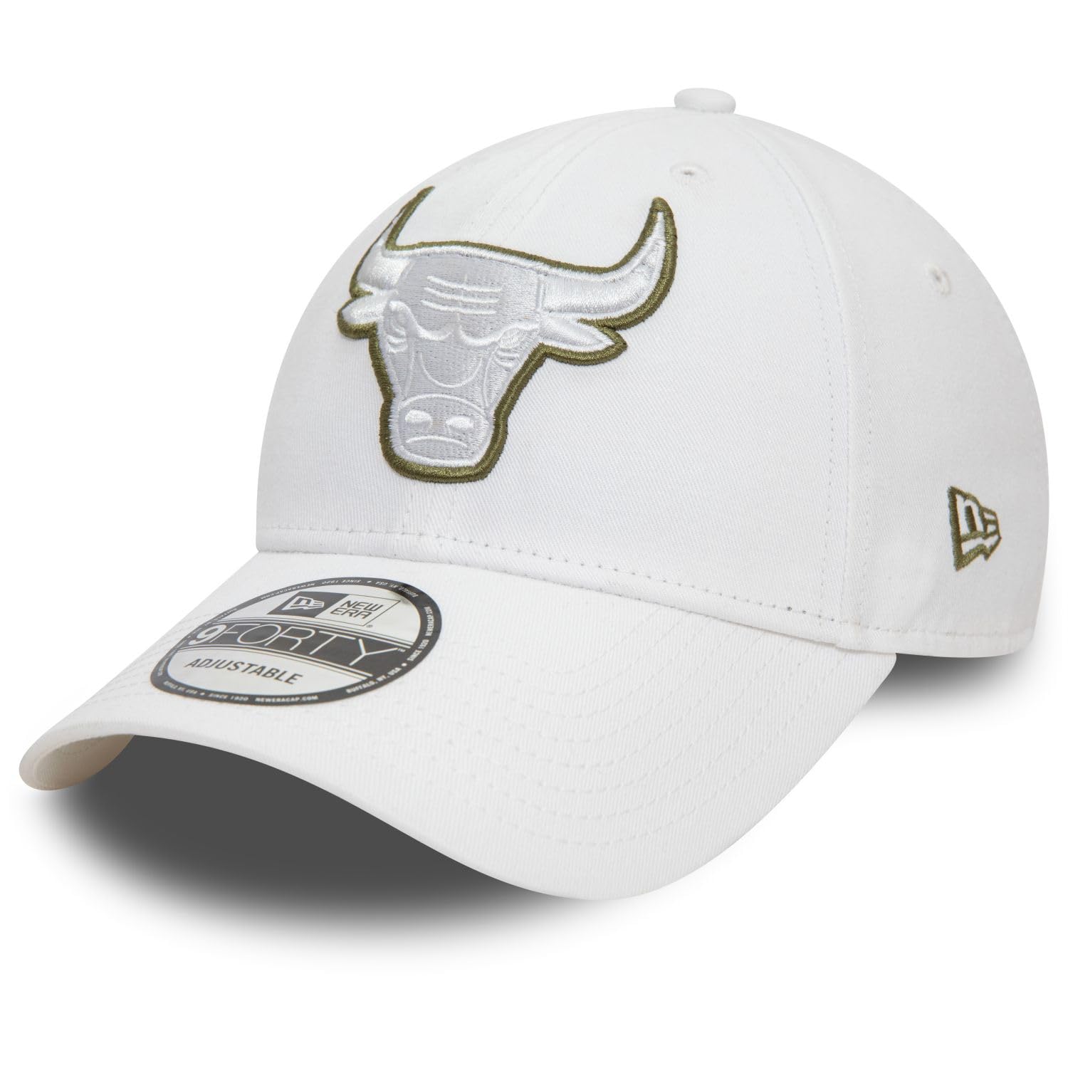 New Era Adult's 9Forty Outline NBA Chicago Bulls Baseball Cap Hat White