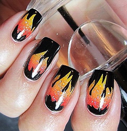 Original Fire Nail Vinyls By Twinkled T - 1 Sheet of 42 Vinyls