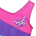 Gymnastics Leotard for Toddler Girls Sparkle Metallic Black Purple Athletic Dance Clothes Purple,3-4Y