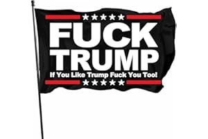 Doncida Fuck Trump Flag 3x5 Foot - Anti Trump Flag with Bright Vivid Colors, Double Stitched Edges & Durable Brass Grommets - Perfect for Indoor and Outdoor