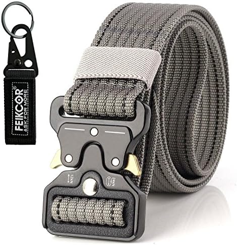 QIXUN Tactical Belt 1.57" Heavy Duty Belt, Quick-Release Military Style Shooters Nylon Belts with Metal Buckle