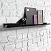 SHELVING SOLUTION Large L Shaped Floating Shelf Wall Self (Black,45 1/4 Inch)