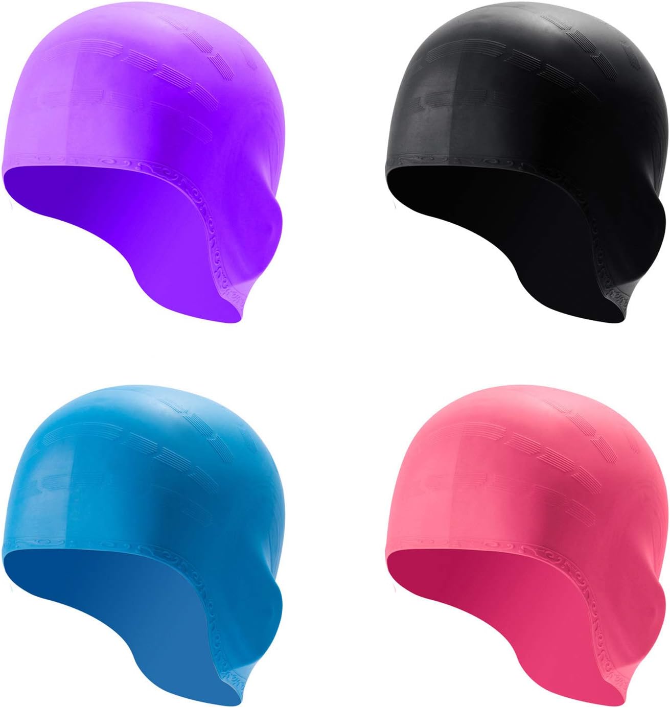 Men Elastic Waterproof Swimming Cap 