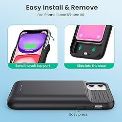 QTshine Battery Case for iPhone 11/XR, 2024