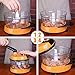 Migecon Manual Chopper Vegetable Hand-powered Crank Blender with 3 Blades Powerful Food Processor Apply to Onion Garlic Nuts Herbs for Salsa Salad Pesto Coleslaw Puree 6 Cups Capacity, Yellow