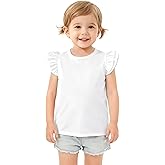 Magic Park 12M-14Y Baby Girl Blouse Toddler Short Long Ruffle T-Shirts Kids Girl Solid Color Tee Casual Tops for Girls