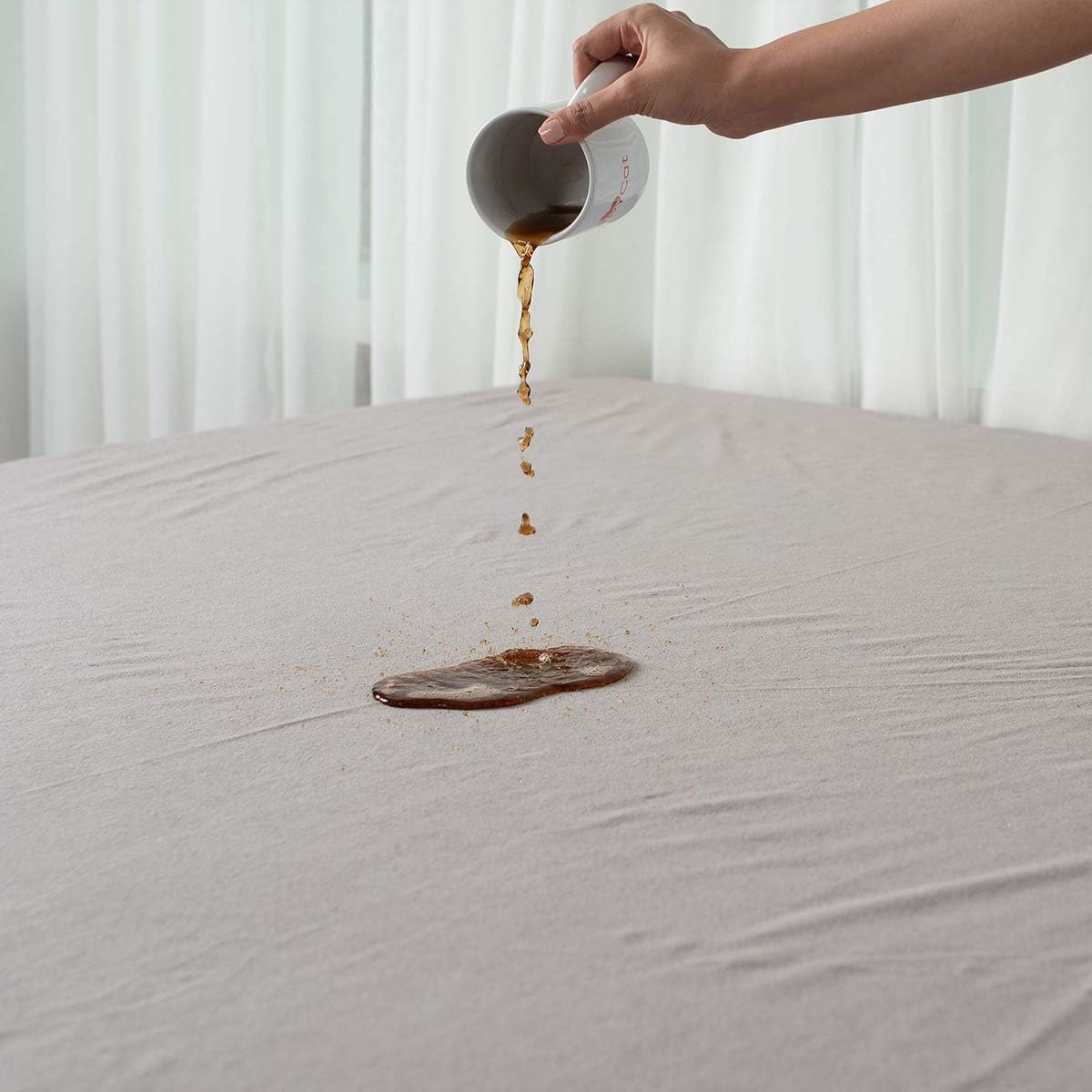 SleepyCat Water Proof Ultra Soft Polyester Double Size Mattress Protector (78x48 inches, Grey)