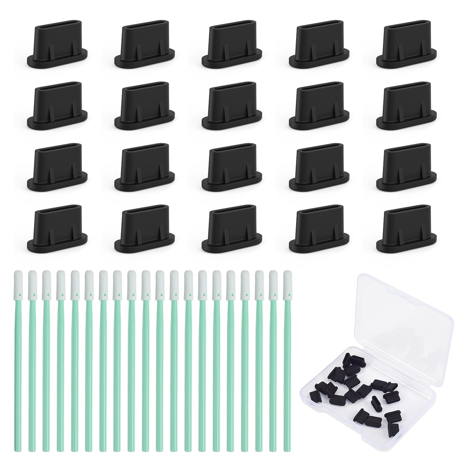 Photo 1 of 20PCS USB Type-C Dust Plug Port Cover Charging Port Protector Compatible with iPhone 16 15 Pro Max Plus, Samsung Galaxy S25 S24 S24+ Ultra S23 S22 S21 S20 & All USB Type C Ports
