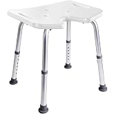 Shower Chair for Inside Shower, Shower Stool Supports Up to 400 lbs | Adjustable Height Shower Seat for Inside Tub Bathroom Non-Slip Bench Bath Shower Chair for Elderly and Disabled, Seniors