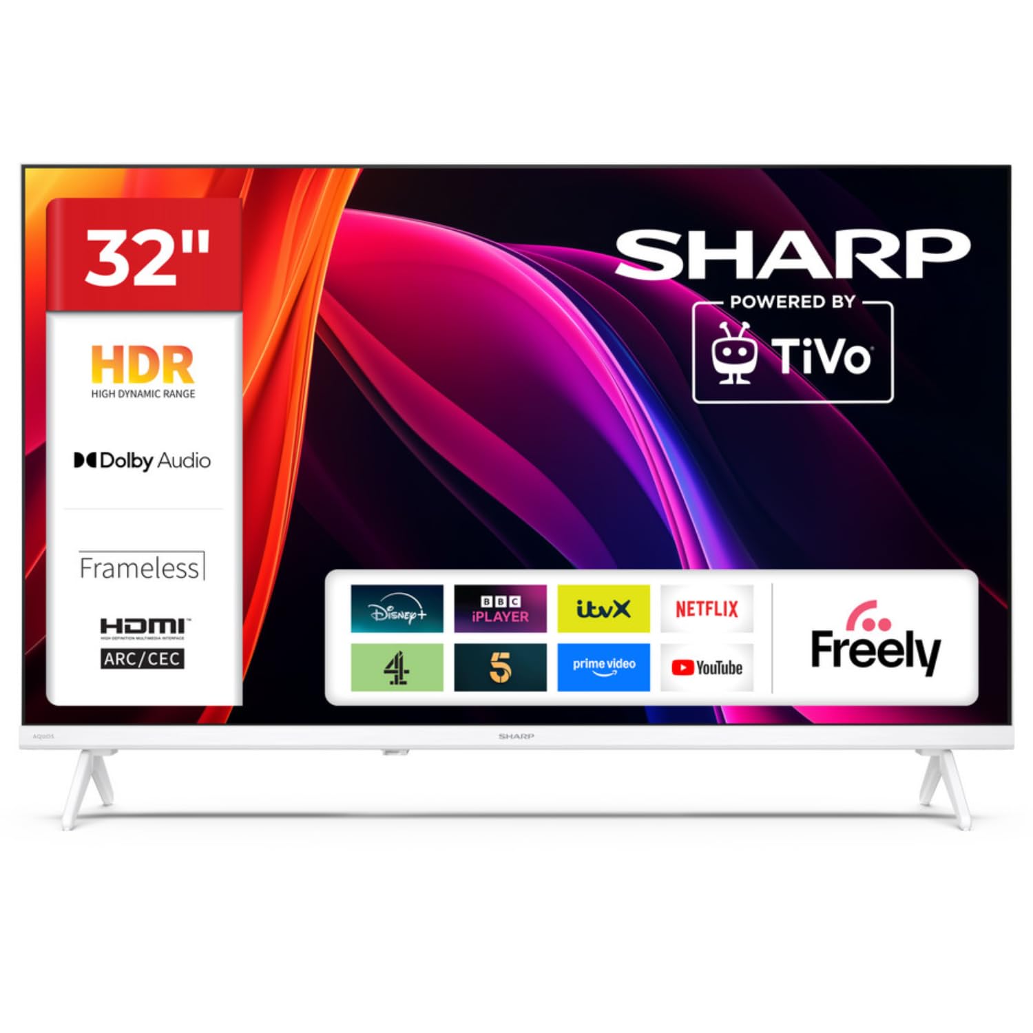 Sharp 32-inch HD Smart TV White 32HE2345...