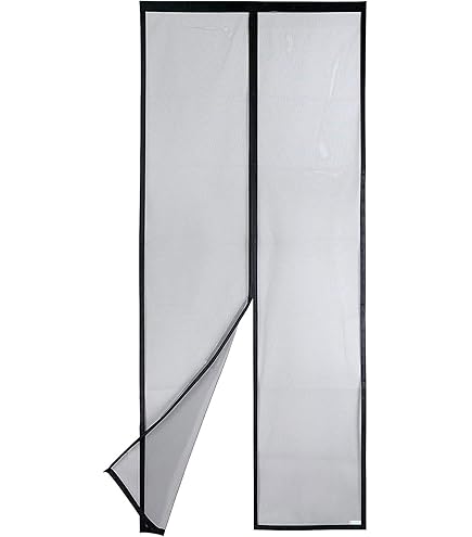 Risareyi Magnetic Window Screen – Self-Closing Mosquito Net, 26x54 Inches (Fits Openings Up To 24x52") | White Fine Mesh Curtain For Doors & Windows