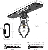 BeneLabel Swing Hanger 4-Hole Ceiling Hook 360 Swivel 900lb Mount Kit view 2