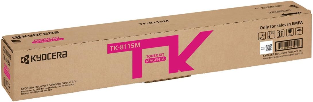 Kyocera TK-8115M Laser Toner Magenta Original Premium Printer Cartridge 1T02RRBNL0 for Ecosys M8124, ECOSYS M8130