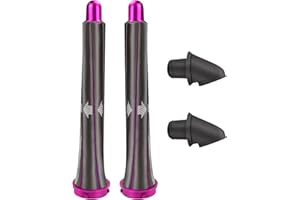 DXYUE 1 Pair 20mm/0.78 inch Long Hair Curling Barrels Attachments for Dyson Airwrap with 2 Upgraded Adapter Converting Hair Styler into Hair Dryer
