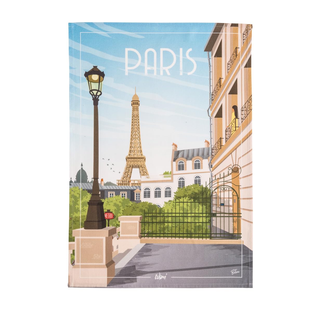 Coucke Wim Paris Printed Cotton Tea Towel 50 x 75 cm