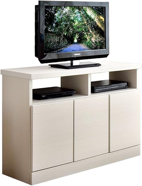 Amazon タンスのゲン 日本製 完成品 テレビ台 幅90 国産 テレビボード Tv台 寝室 ハイタイプ 扉3枚 Aタイプ ホワイトベージュ W1 ローボード テレビ台 オンライン通販