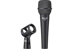 Tascam TM-82 Dynamic Microphone for Recording Stunning Vocals and Instruments Black