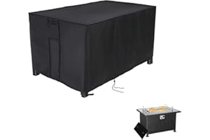 Youlvy Fire Pit Cover Rectangular 44 Inch, Propane Gas Fire Pit Table Cover,Outdoor Waterproof Firepit Table Cover - 44 X 28 X 25 Inch