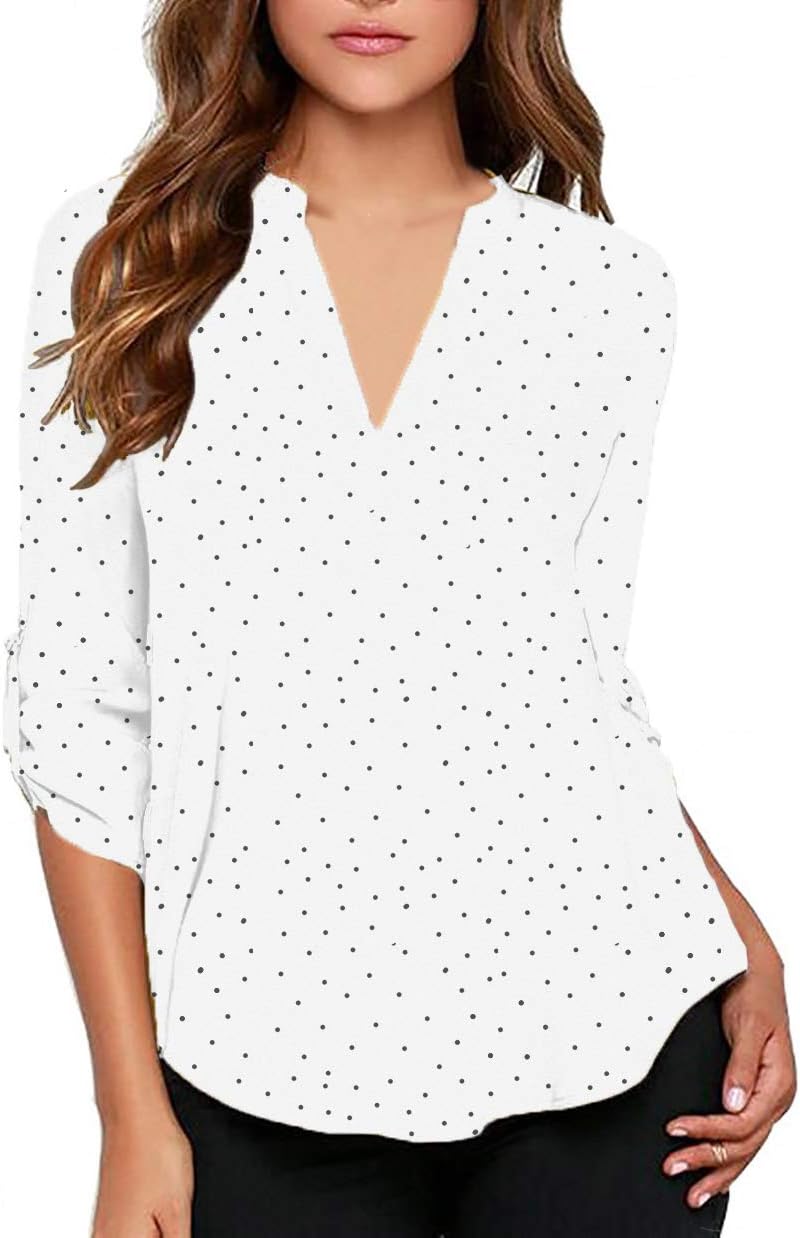 Women's Long Sleeve Professional Work Blouse Shirt