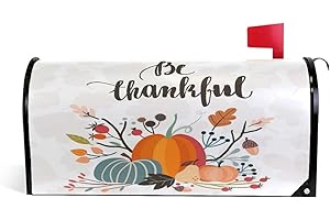 ALAZA Thanksgiving Day Fall Pumpkin Magnetic Mailbox Cover MailWraps Garden Yard Home Decor for Outside Standard Size-18"x 20.8"