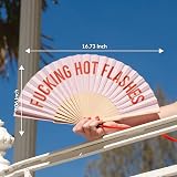 Fisura Original Folding Fan with Hanger Colourful Wood Gift view 5
