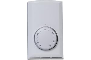 Cadet Double Pole Mechanical Wall Thermostat for Electric Heaters (Model: T522-W), 22 Amp, White