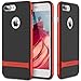 iPhone 7 Plus Case, ROCK [Royce] - Black & Red [Ultra Thin][Heavy Duty][Metal Texture Side Buttons][Dual Layered][Slim Fit][Hard PC + Soft TPU] For Apple iPhone 7 Plus