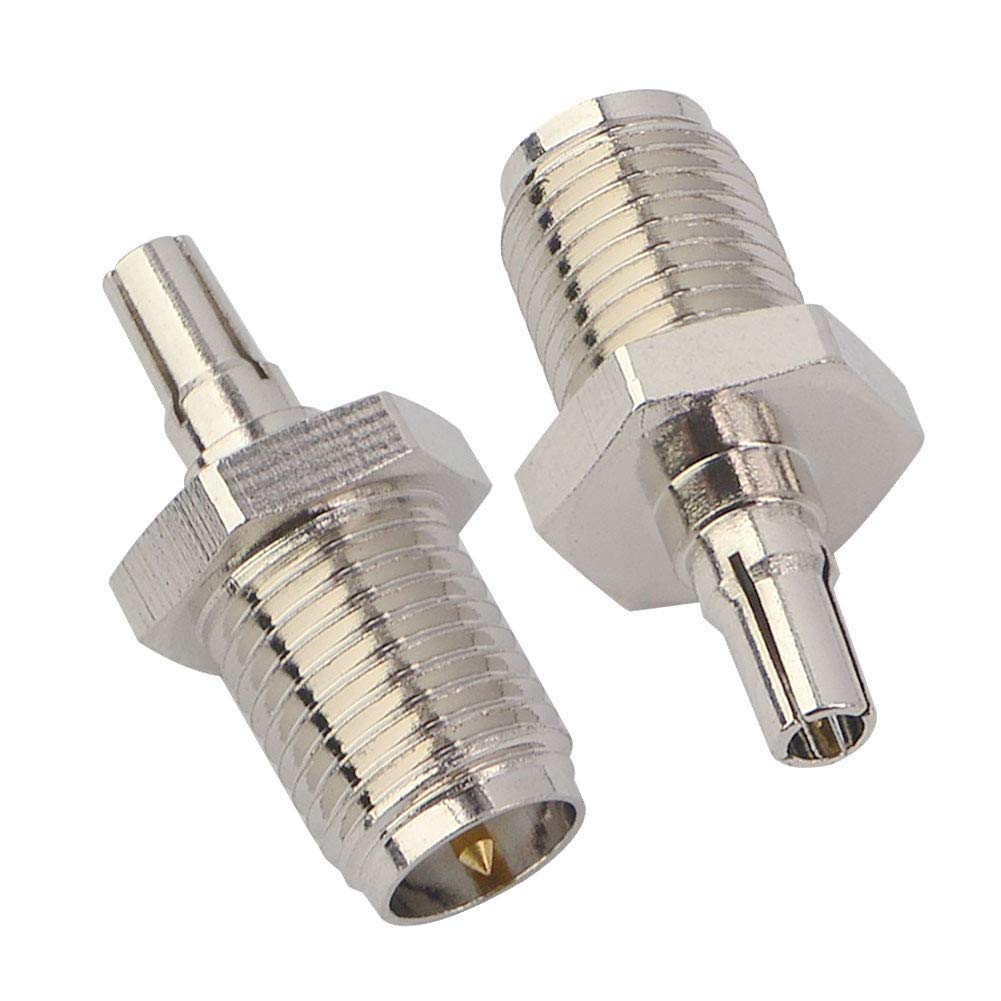 Boobrie CRC9 Male to RP-SMA Female Adapter 4G Antenna Compatible Adapter CRC9 to RP SMA Coaxial Connector for Antennas/4G Router/UMTS Mobile Broadband/Wireless LAN Devices/Wi-Fi Radios Pack of 2