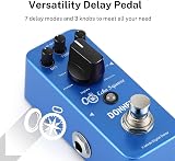 Donner Digital Delay Pedal Echo Square Delay Guitar Pedal 7 Modes True Bypass view 2