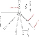 QWORK 4 Strand Punch Bag Chain Heavy Duty Stainless Steel 70kg Capacity view 6