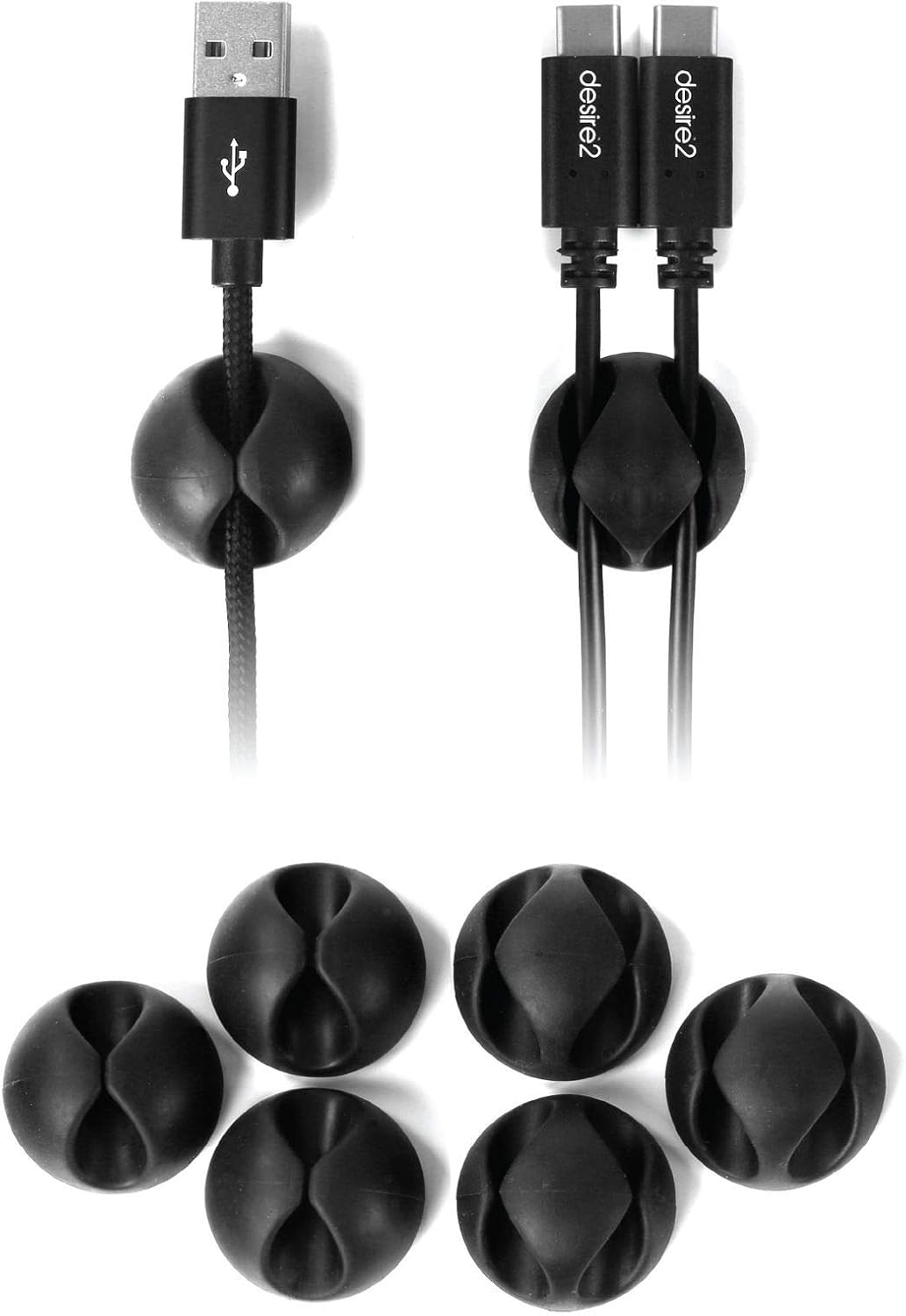 Cable Tidy Clips 8 Mixed Multi Pack, cable management system, Desktop Cord Holder & Hider