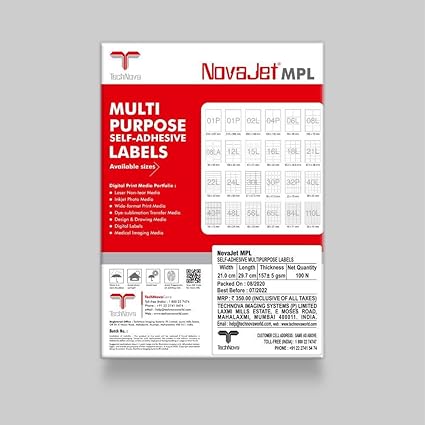 novajet sticker sheet