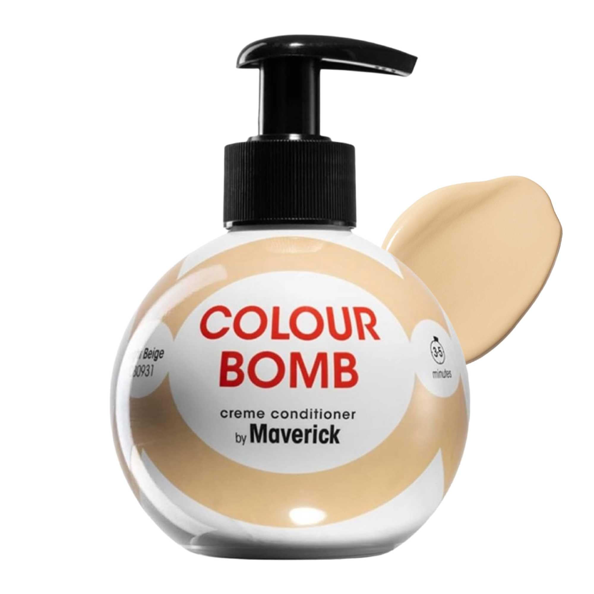 Colour Bomb by Maverick Light Beige for Dark Blonde Hair Colour Depositing Conditioner 250ml – Vibrant Gloss & Shine,Softening & Nourishing Colour Refresh Treatment,No Mix,Vegan,No Ammonia & Peroxide