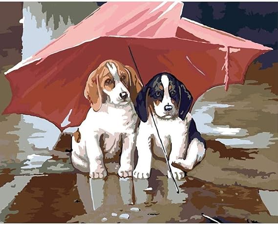 Amazon Diy デジタル絵画犬油絵大人の絵画デジタル子供高齢者中学校の家の装飾 刺しゅうキット 通販