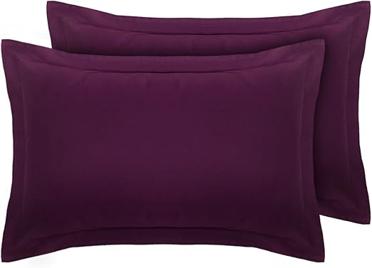 Linen Zone Easy Care 18 Colours 2 Oxford Pillow Cases Purple