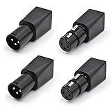 Zhupoub (4pack) Male/Fmale 3-Pin XLR Adapter Plug