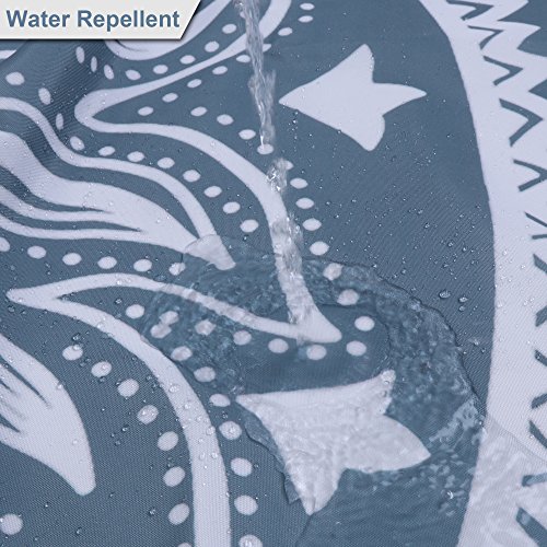 image for Uphome Fabric Shower Curtain Waterproof Medallion Pattern Custom Manda