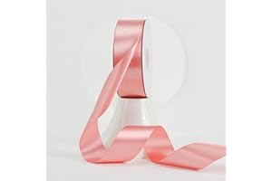 MEEDEE Blush Satin Ribbon 1-1/2 Inch Blush Pink Ribbon Lux Satin Double Faced Satin Ribbon by 50 Yards Polyester Satin Ribbon for Crafts, Satin Weddings, Flower Bouquet, Holiday Decorating
