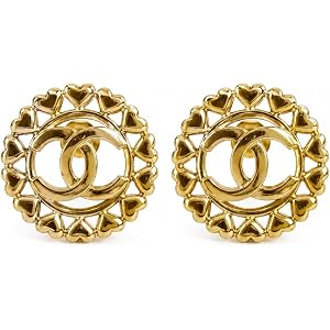 Gold Round Stud Earrings for Women Openwork Braided Vintage Style | Elegant braided round stud earrings blending vintage char