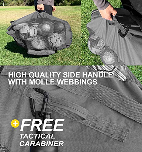 image for Fitdom Heavy Duty XL Soccer Mesh Equipment Ball Bag w/Adjustable Shoul