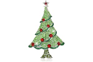 LONG TIANTIAN Christmas Pins Brooches for Women Backpacks Holiday Rhinestones Enamel Xmas Tree Bell Snowflake Pins and Brooches for Women Christmas Decorations Gifts Outfits Stocking Stuffers