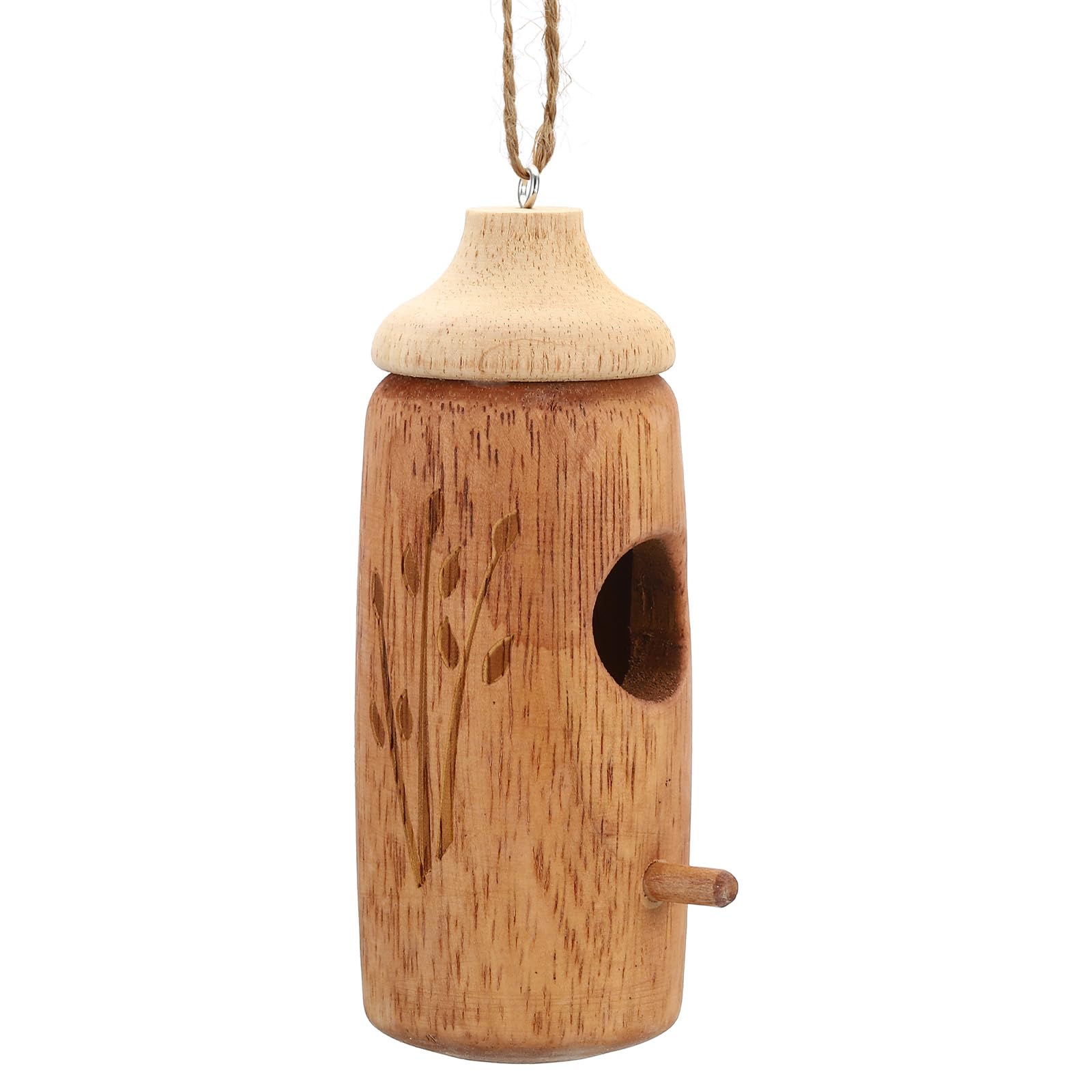 PATIKIL Hummingbird House, Humming Bird Houses Wooden Hummingbird Nest Swing Nest for Outside Hanging Nesting Garden, Style 3