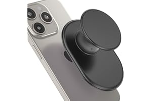 AUROX Magnetic Phone Grip Holder for Magsafe Phone Grip, Magnetic Expandable Collapsible Phone Grip Stand Holder with Kickstand for Magsafe Stand Compatible with iPhone 15 14 13 12 Series, Black