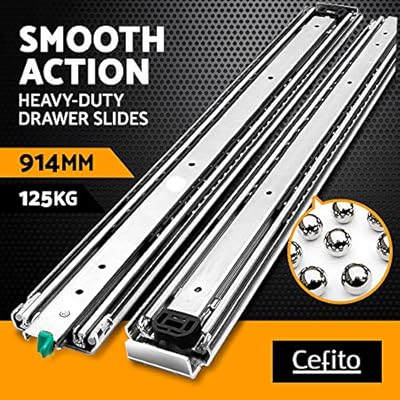 Cefito Soft Close Drawer Slides Full Extension Ball Bearing Drawer