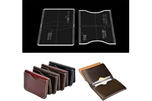 RIVEENY Leather Pattern Templates, Acrylic Card Holder Template for Leather Bag (Style-A)