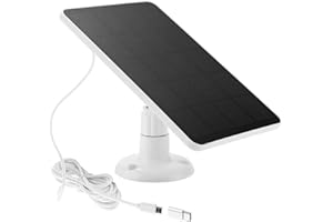 CYJJZQ Solar Panel Camera Charger Fit for Arlo Essential Spotlight Gen 2/XL Spotlight 2nd Camera GO 1, Ring Spotlight Cam Plus/Spotlight Pro (Not for Spotlight Cam & Not for 1st 2nd gen) 5V Solar Panel Cable