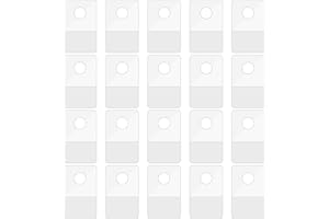 Yatinkim 100 PCS Round Hole Clear Sticky Hanging Tabs 4 X 2.5cm Self Adhesive Hang Tab Yoto Card Holder Hanger Sticky Tab Lab