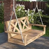 Barn-Shed-Play Decorative Grey Porch Swing Chain Cover - Weather-Resistant Olefin Fabric Cover for Swing Chains